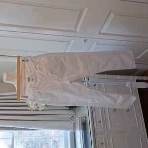 Agolde Los Angeles Womens Lana‎ 100% Cotton Frayed White Straight Ankle Jeans 29